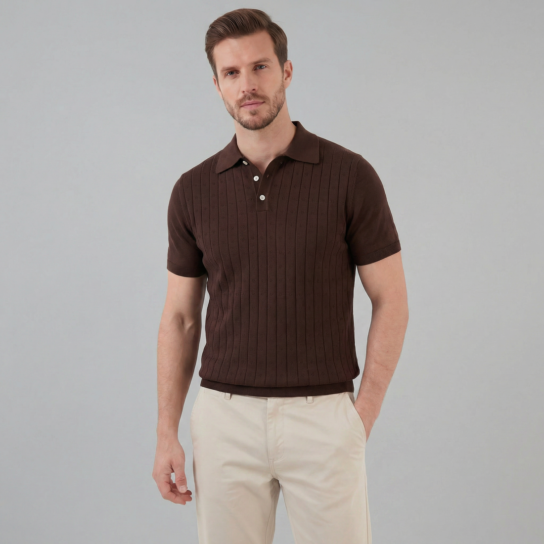 Men's Short-Sleeved Casual Polo Shirt