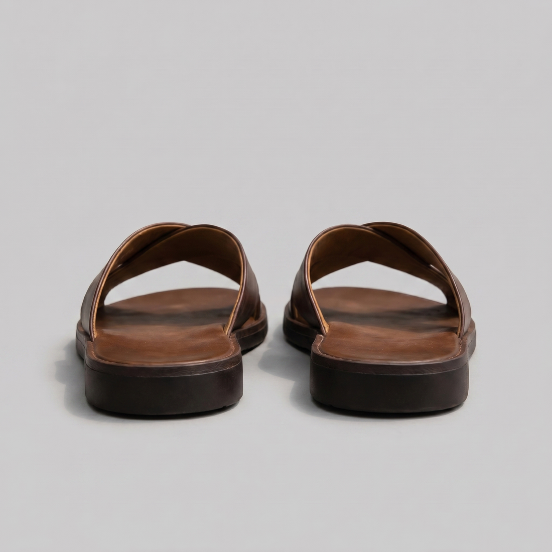Men's Slide Sandals with Cross Strap Design
