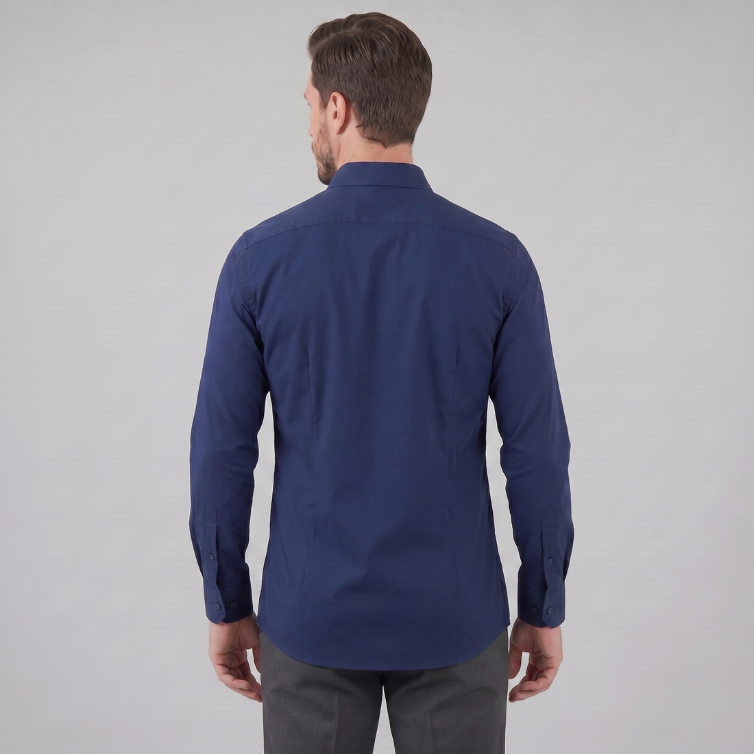 Men's Slim Fit Long-Sleeve Dress Shirt
