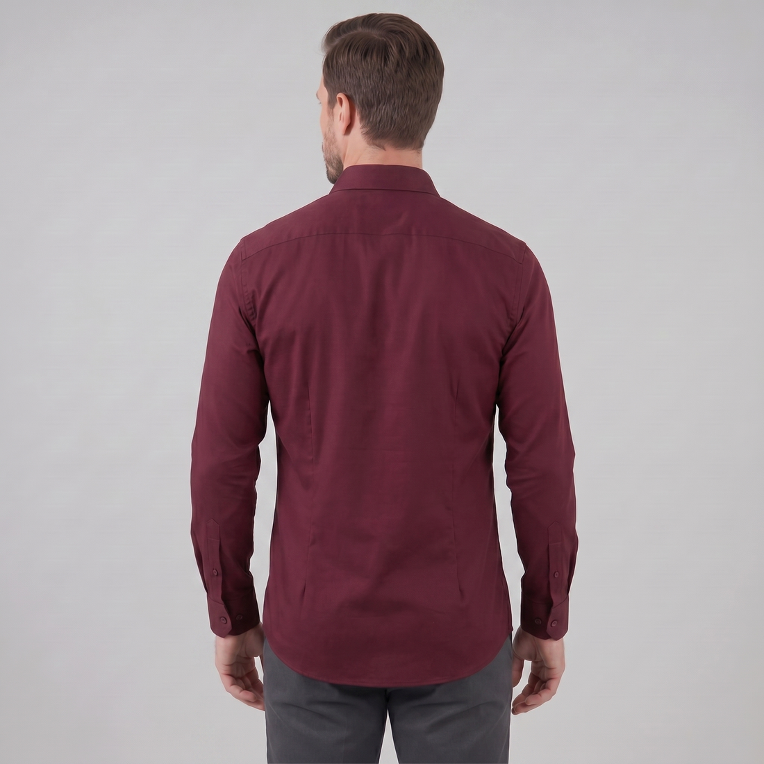 Men's Slim Fit Long-Sleeve Dress Shirt