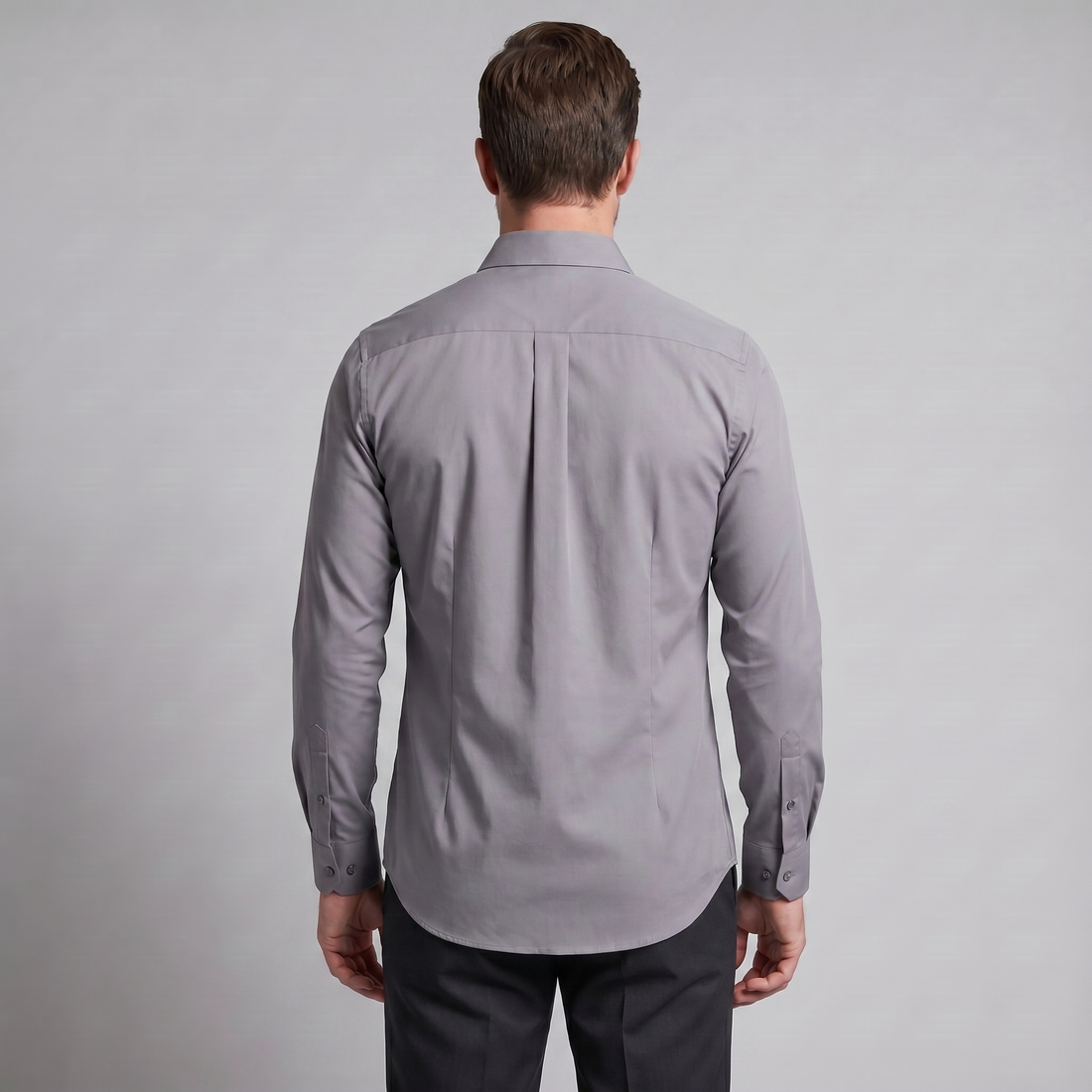 Men's Slim Fit Long-Sleeve Dress Shirt
