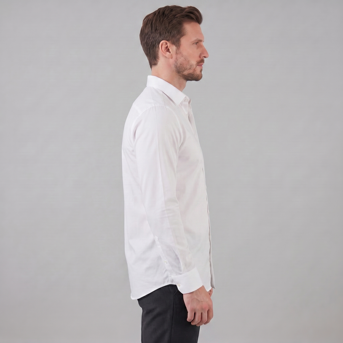 Men's Slim Fit Long-Sleeve Dress Shirt