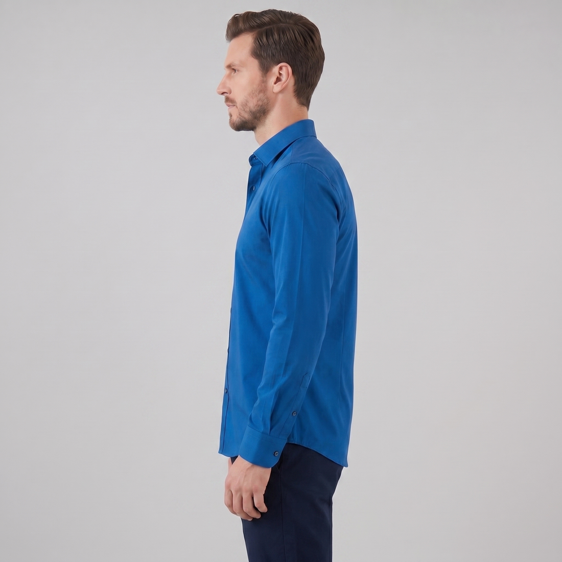 Men's Slim Fit Long-Sleeve Dress Shirt