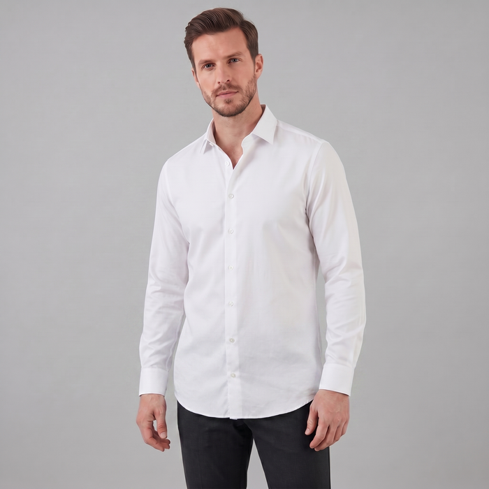 Men's Slim Fit Long-Sleeve Dress Shirt
