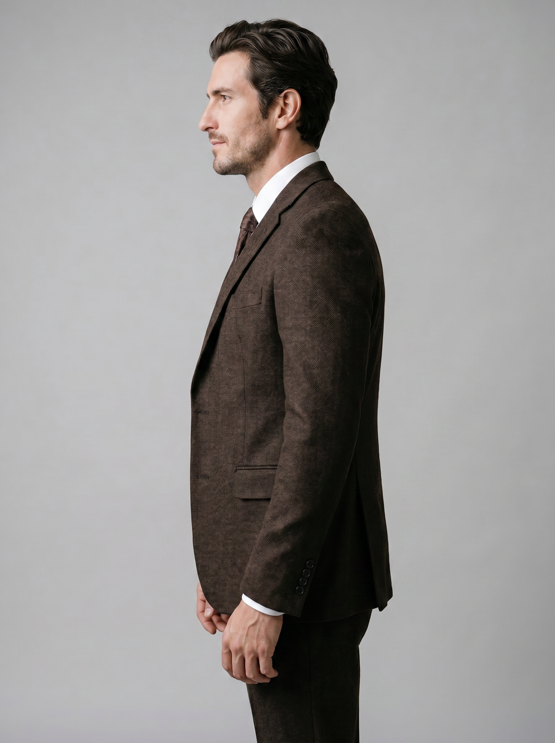 Men's Slim Fit Three-Piece Suit with Vest for Weddings