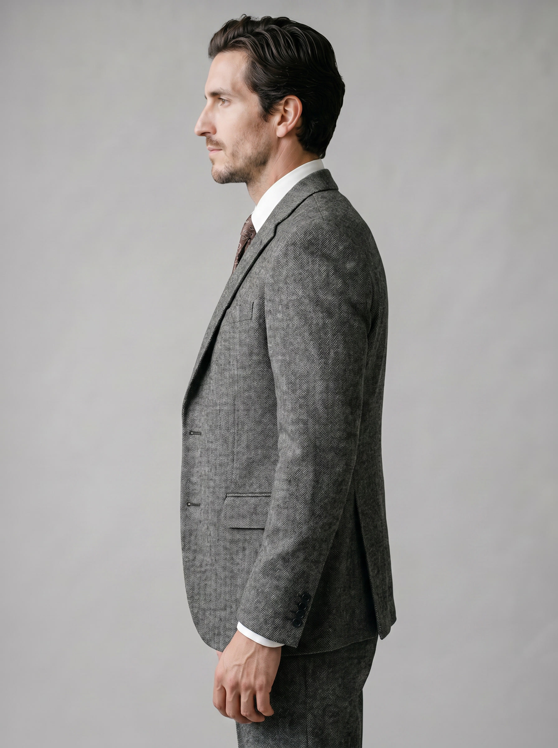 Men's Slim Fit Three-Piece Suit with Vest for Weddings