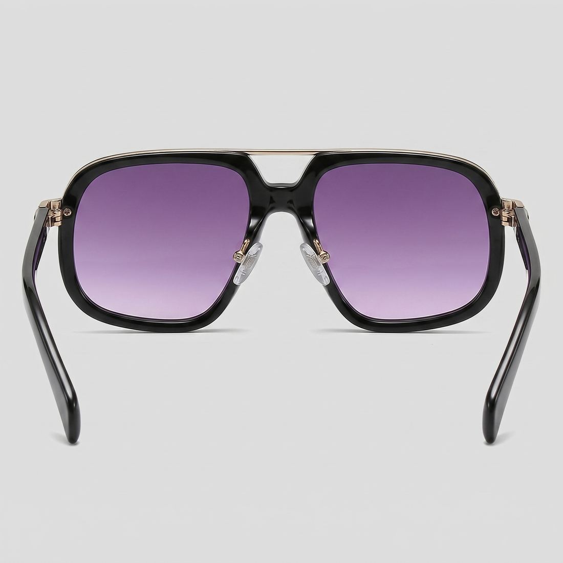 Men's Square Double-Bridge Sunglasses