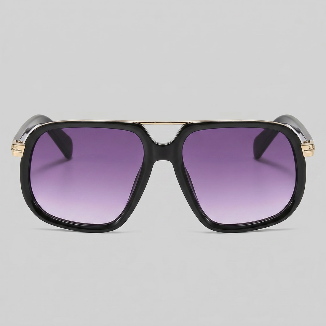 Men's Square Double-Bridge Sunglasses