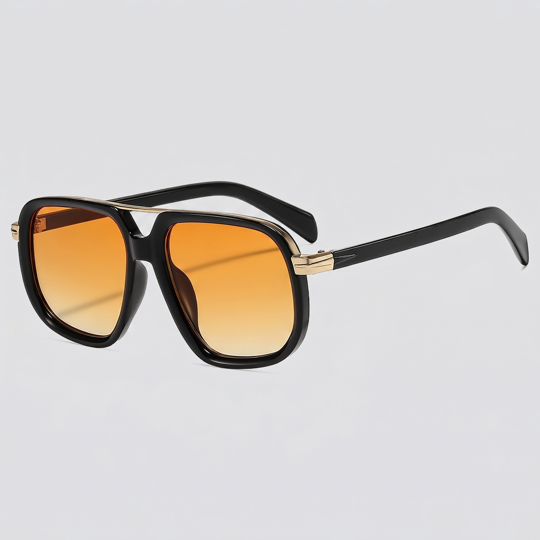 Men's Square Double-Bridge Sunglasses