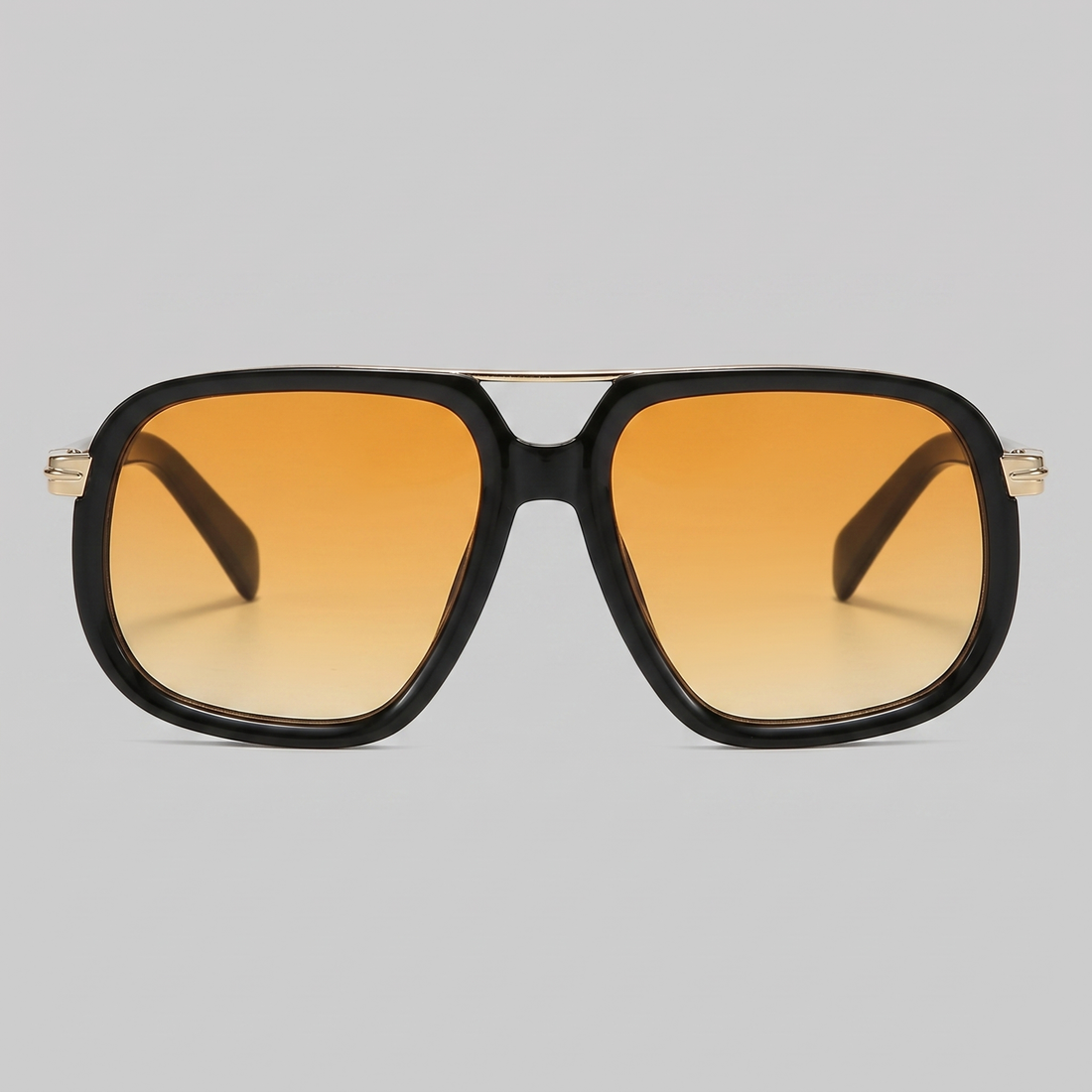 Men's Square Double-Bridge Sunglasses
