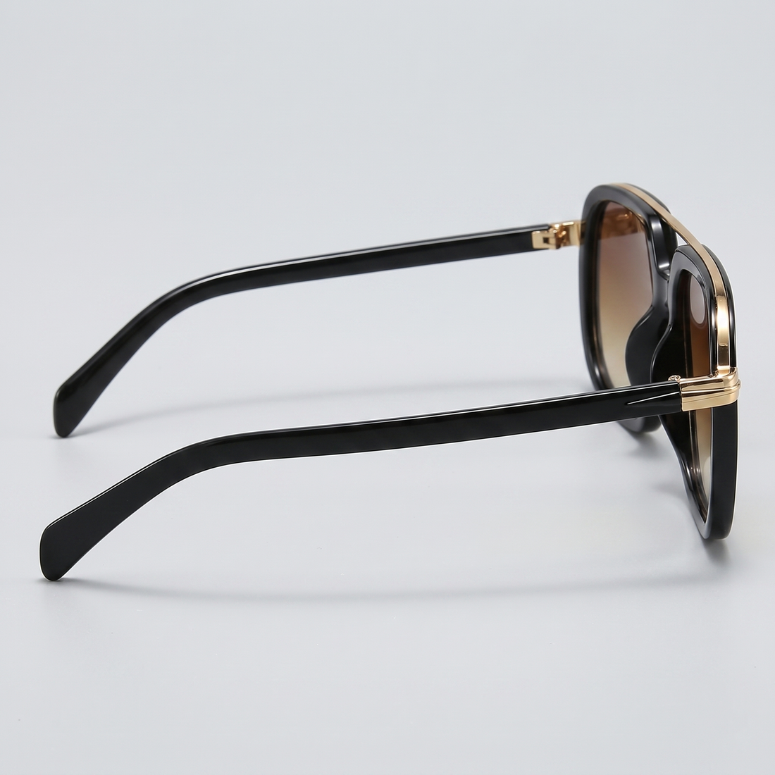 Men's Square Double-Bridge Sunglasses