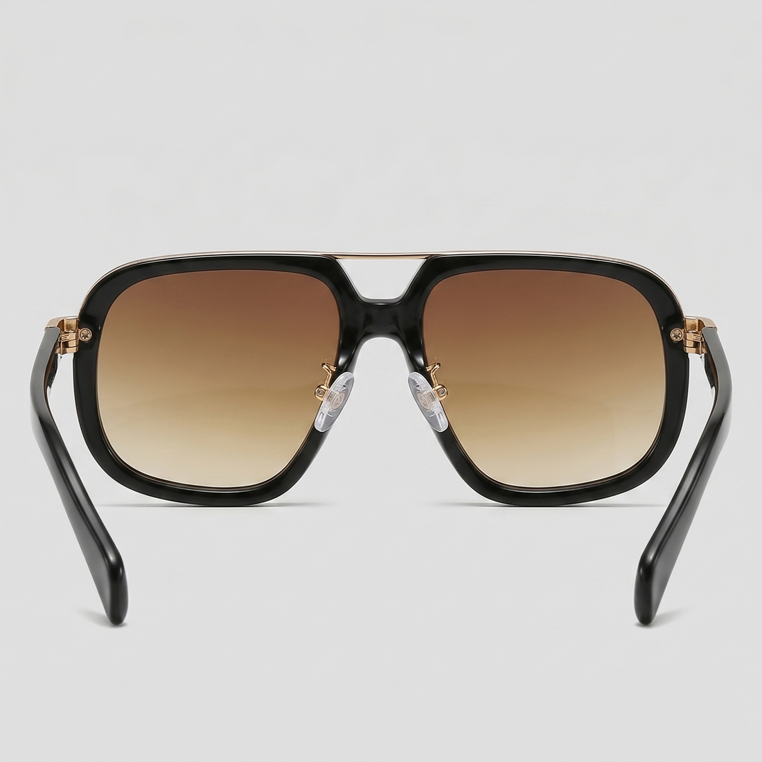 Men's Square Double-Bridge Sunglasses