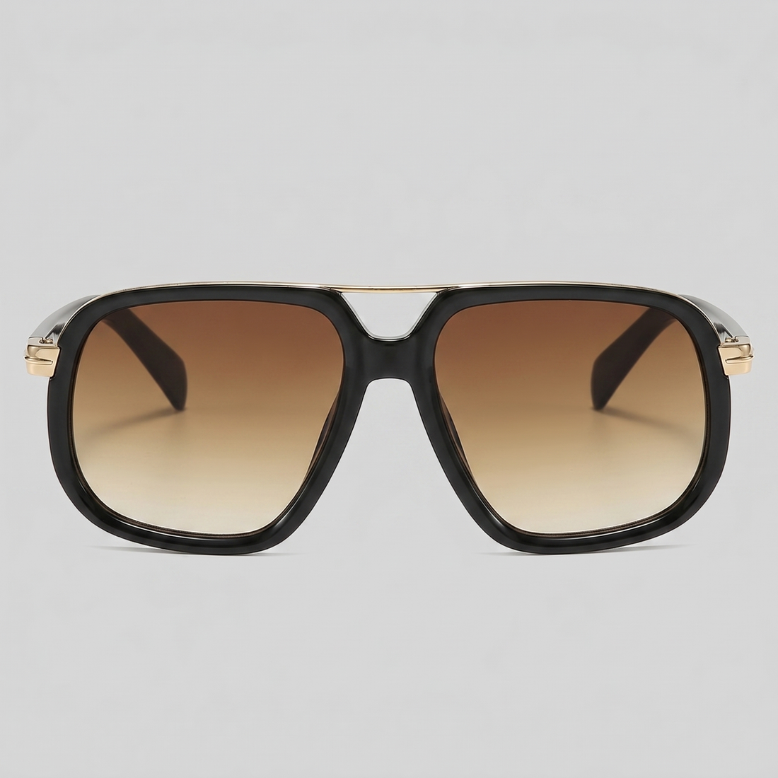 Men's Square Double-Bridge Sunglasses