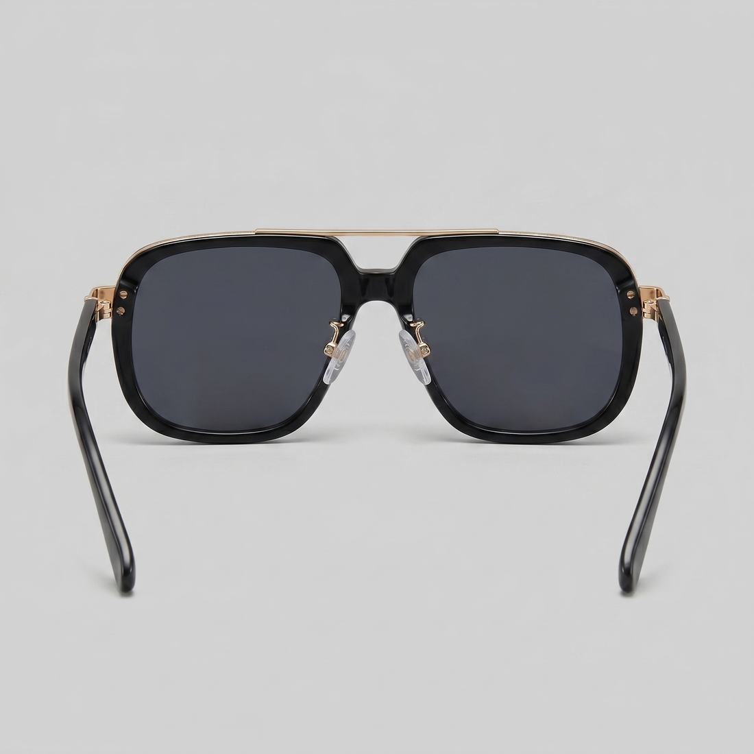 Men's Square Double-Bridge Sunglasses