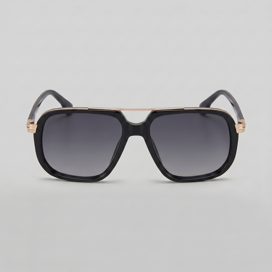 Men's Square Double-Bridge Sunglasses