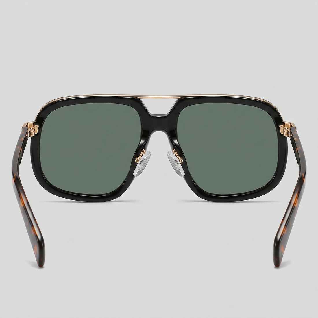 Men's Square Double-Bridge Sunglasses
