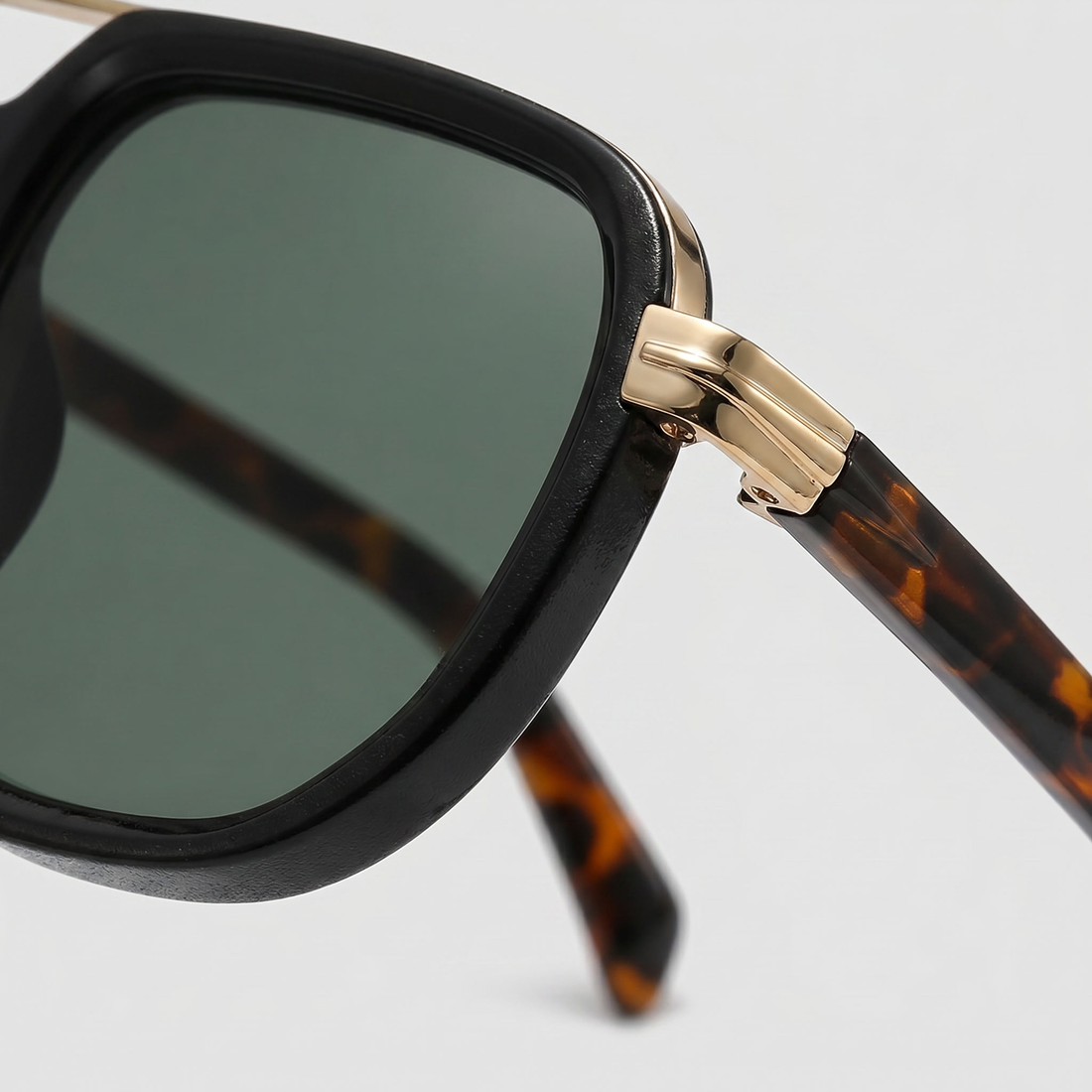Men's Square Double-Bridge Sunglasses