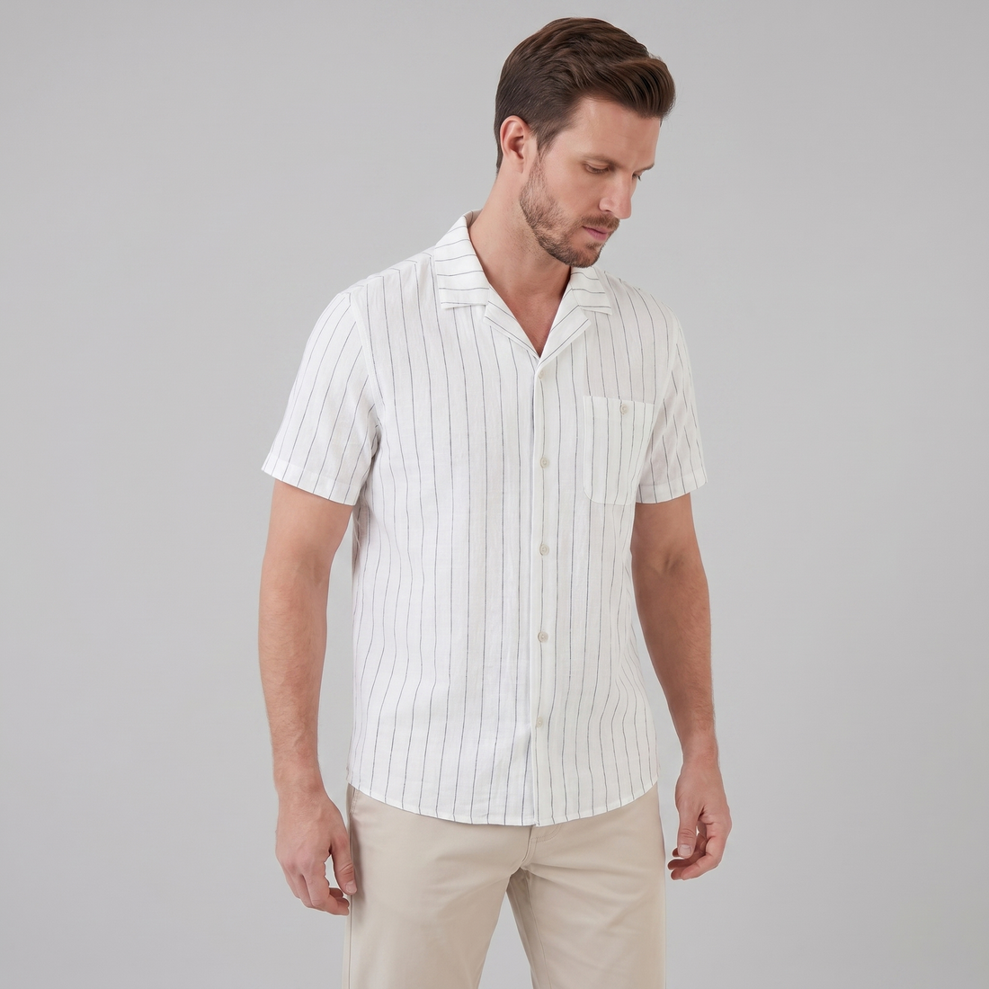 Men's Stripe Button-Down Shirt