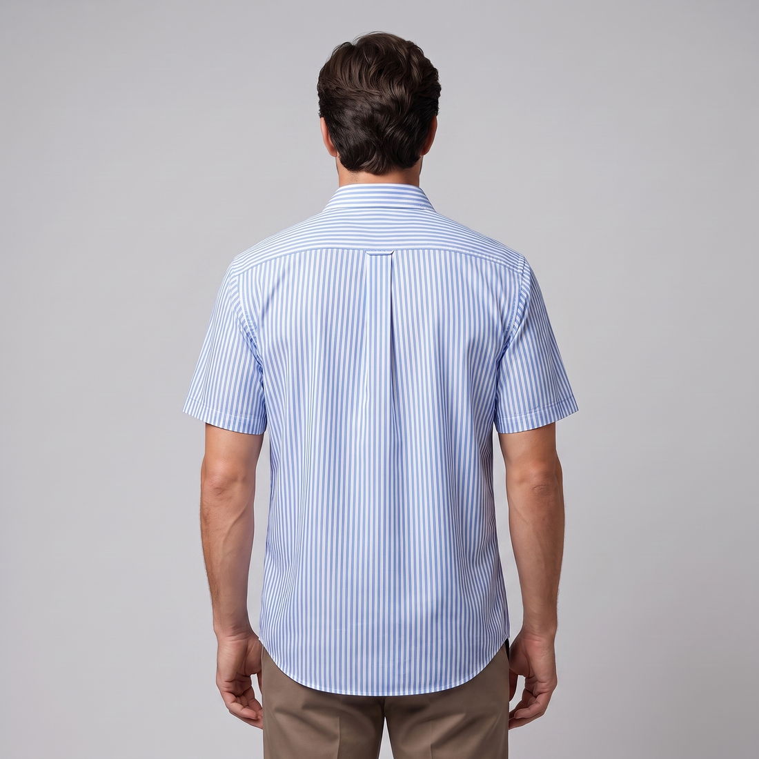 Men's Stripe Oversized Short Sleeve Shirt