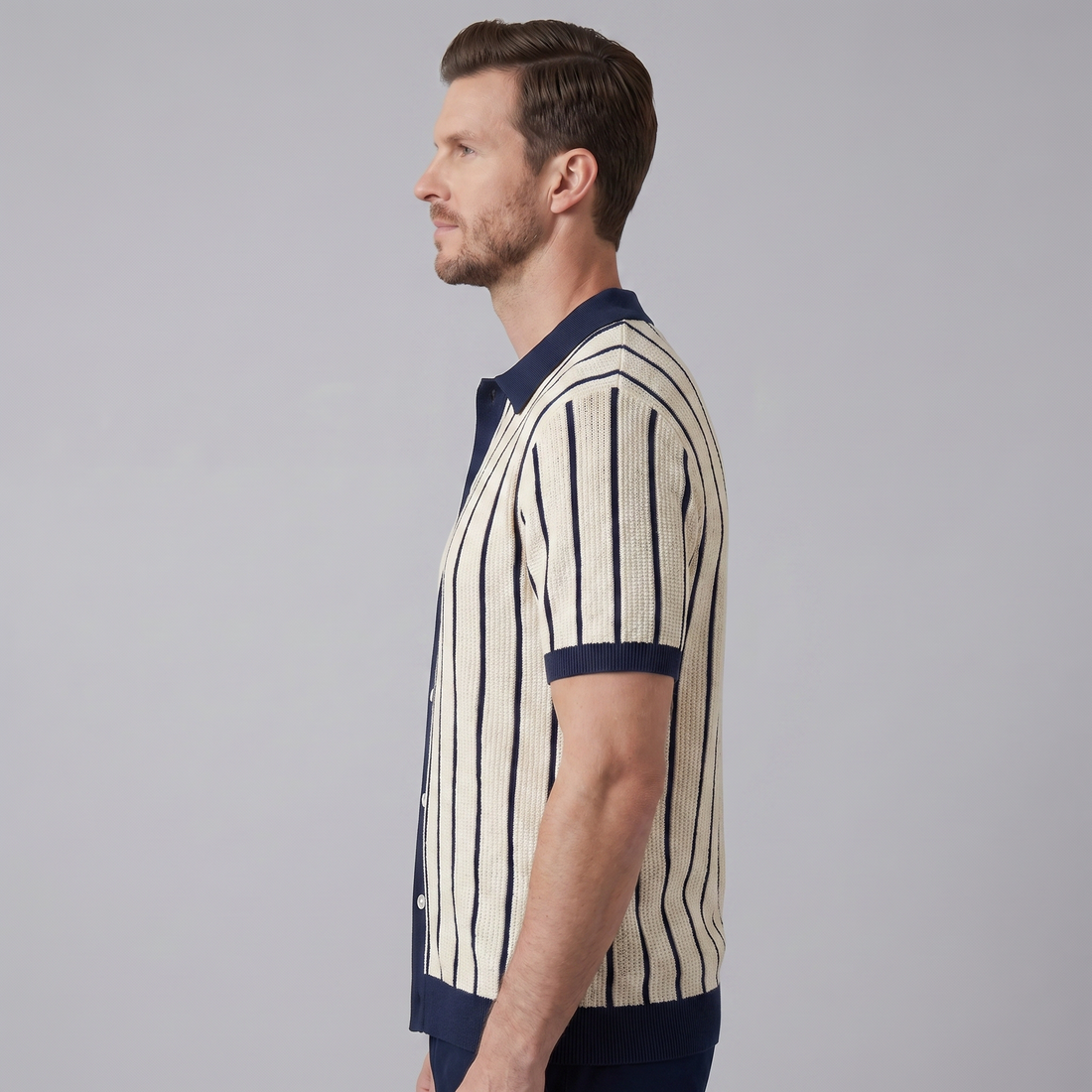 Men's Striped Button Down Shirt