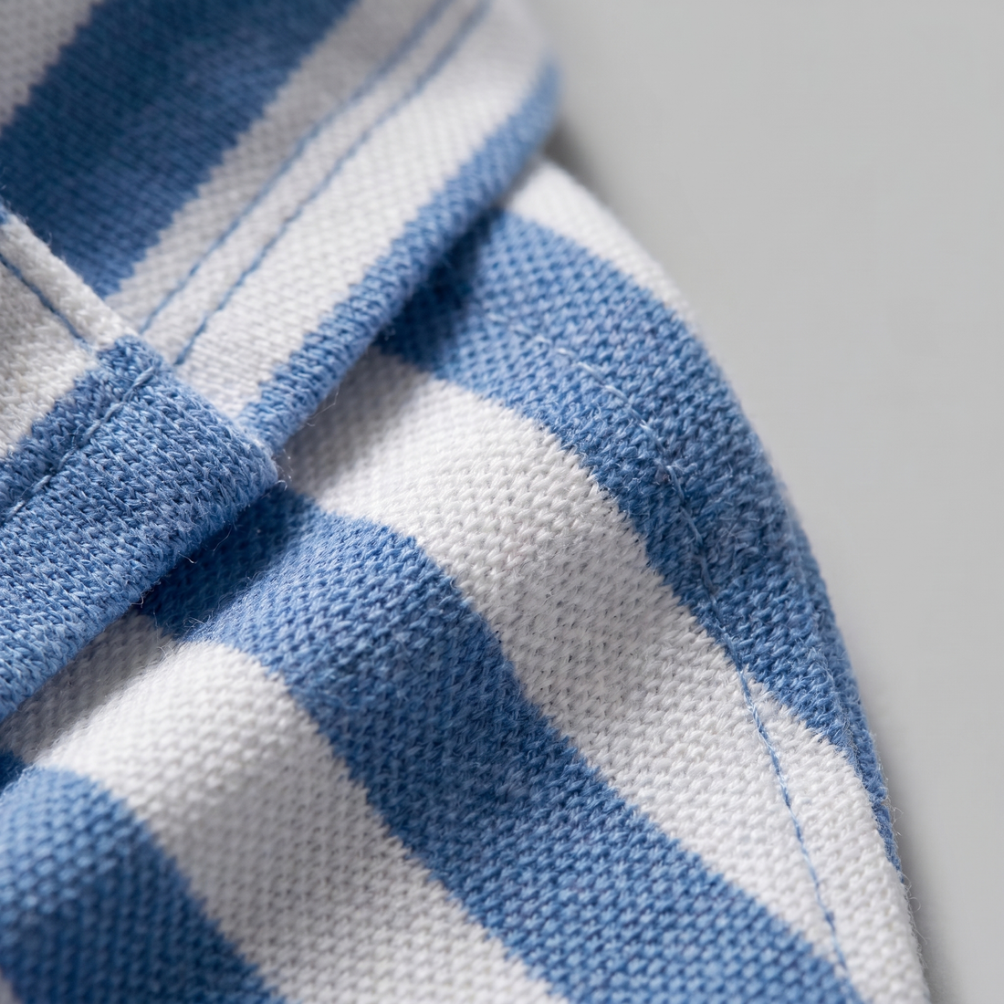 Men's Striped Short Sleeve Polo Shirt