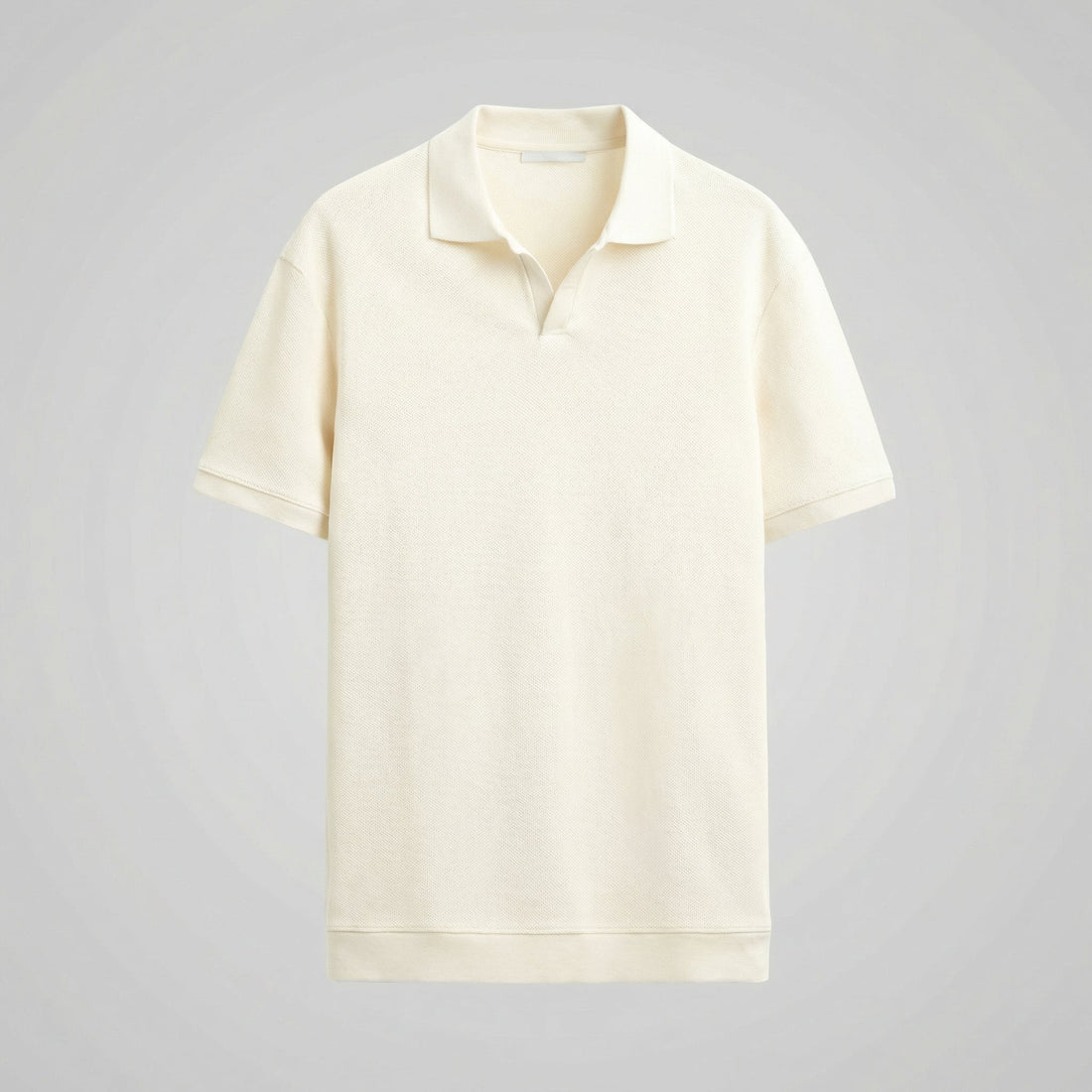 Men's Structured V-Neck Polo Shirt