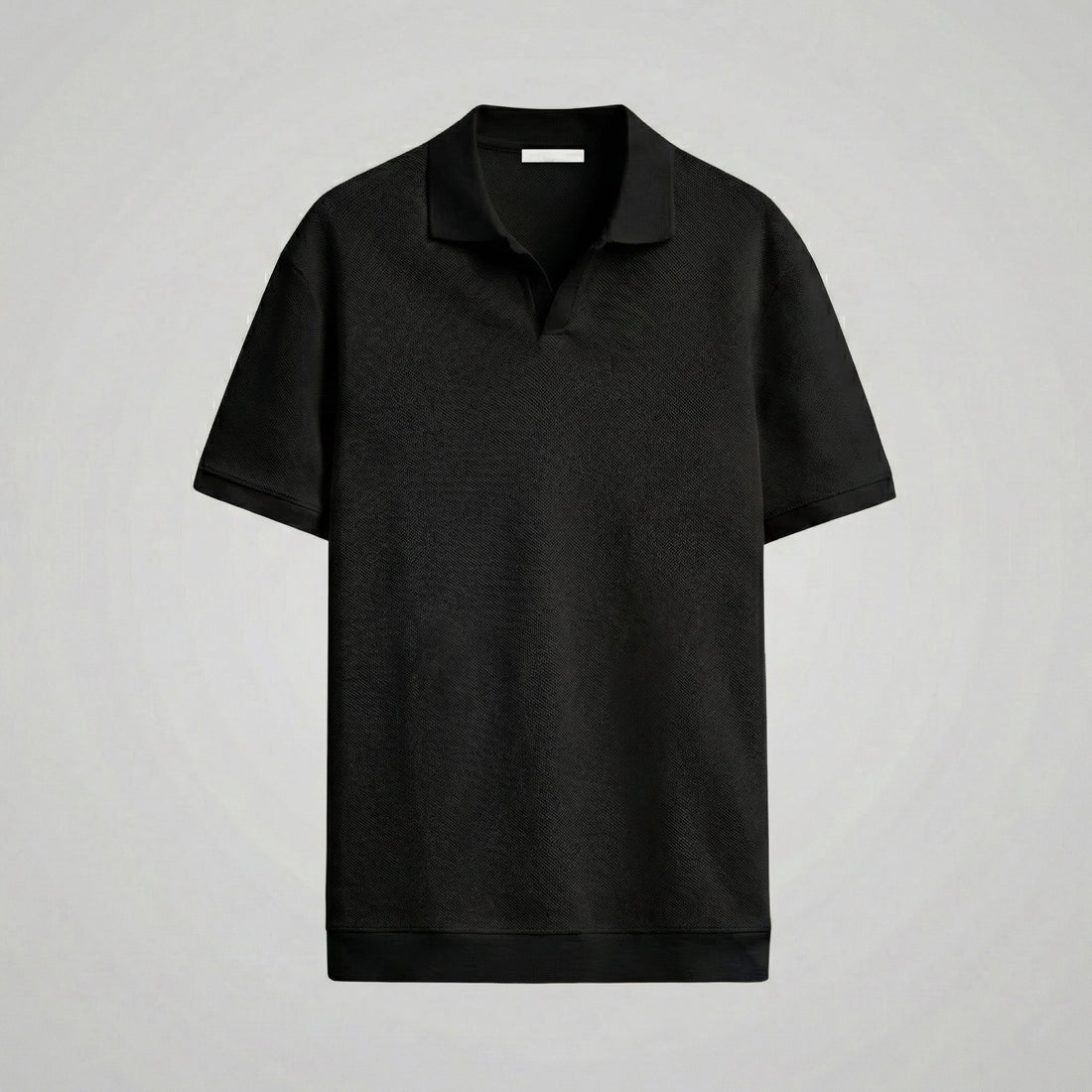 Men's Structured V-Neck Polo Shirt