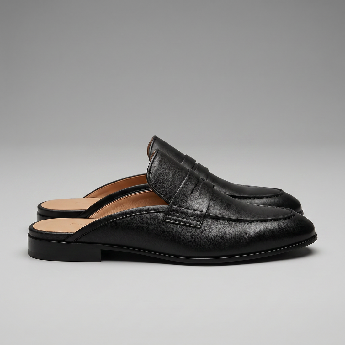 Men's Suede Backless Penny Loafers