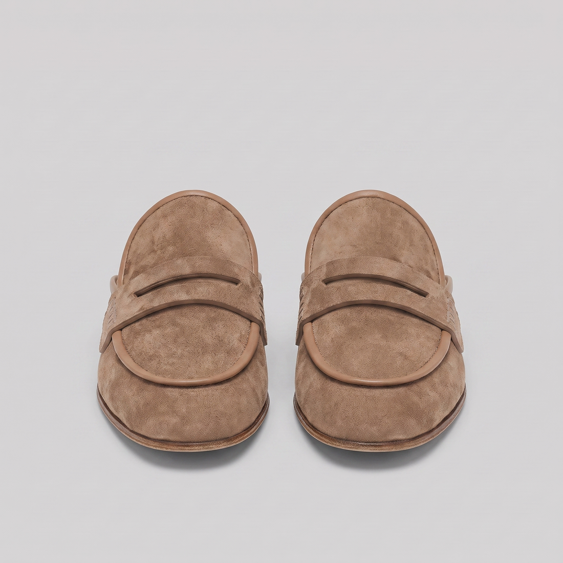 Men's Suede Backless Penny Loafers