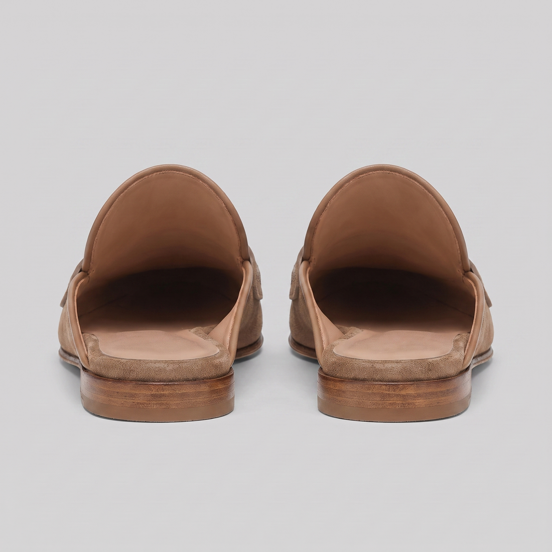 Men's Suede Backless Penny Loafers