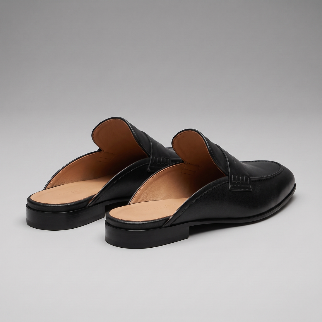 Men's Suede Backless Penny Loafers