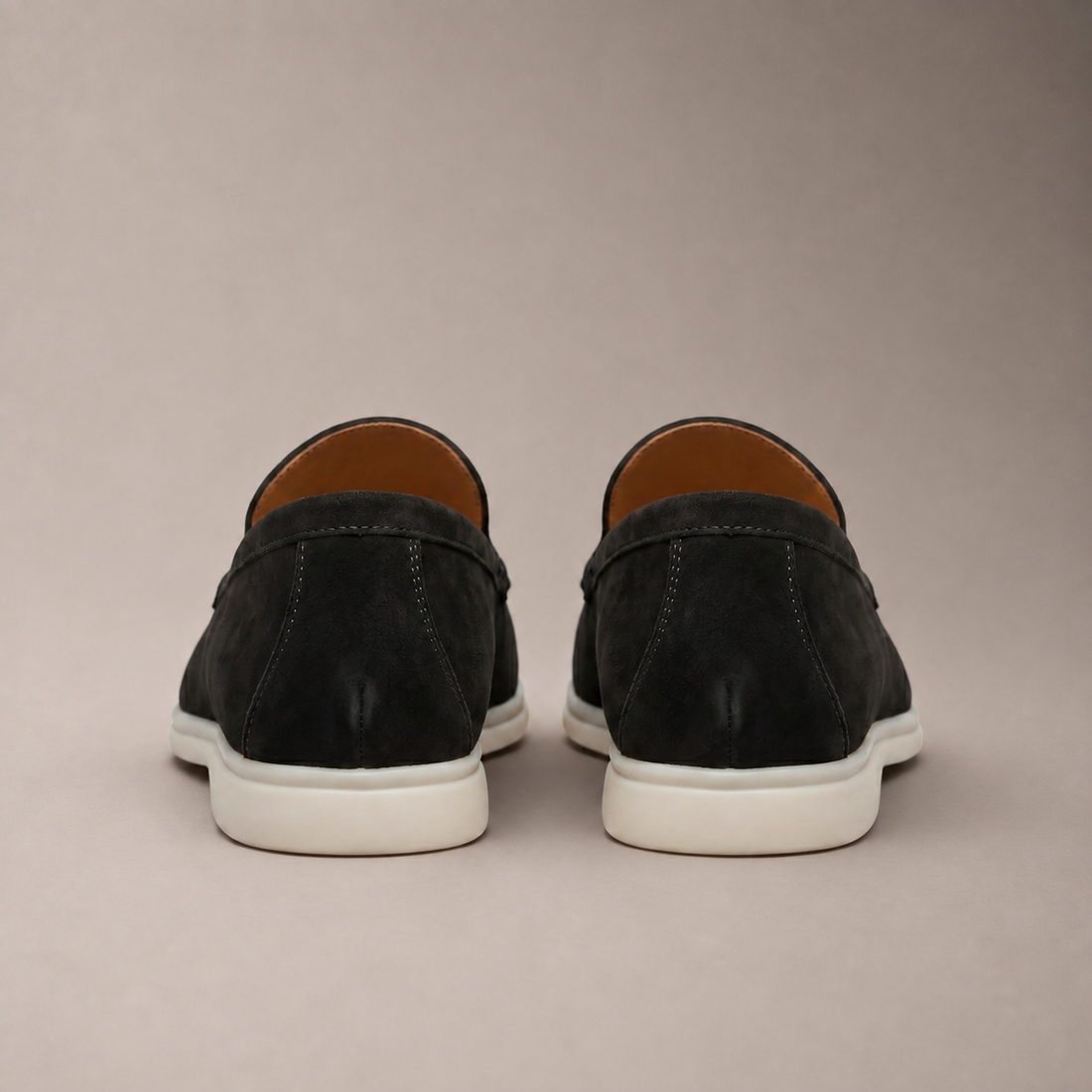 Men's Suede Black Loafers