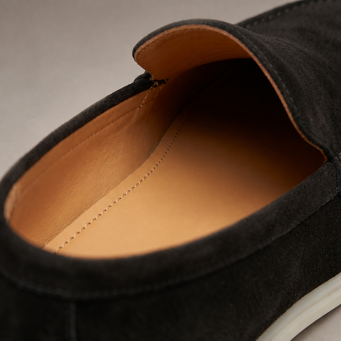 Men's Suede Black Loafers