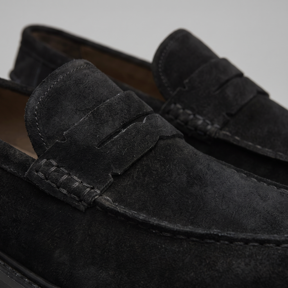 Men's Suede Chunky Sole Penny Loafers