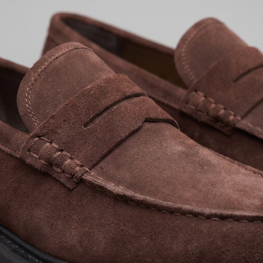 Men's Suede Chunky Sole Penny Loafers