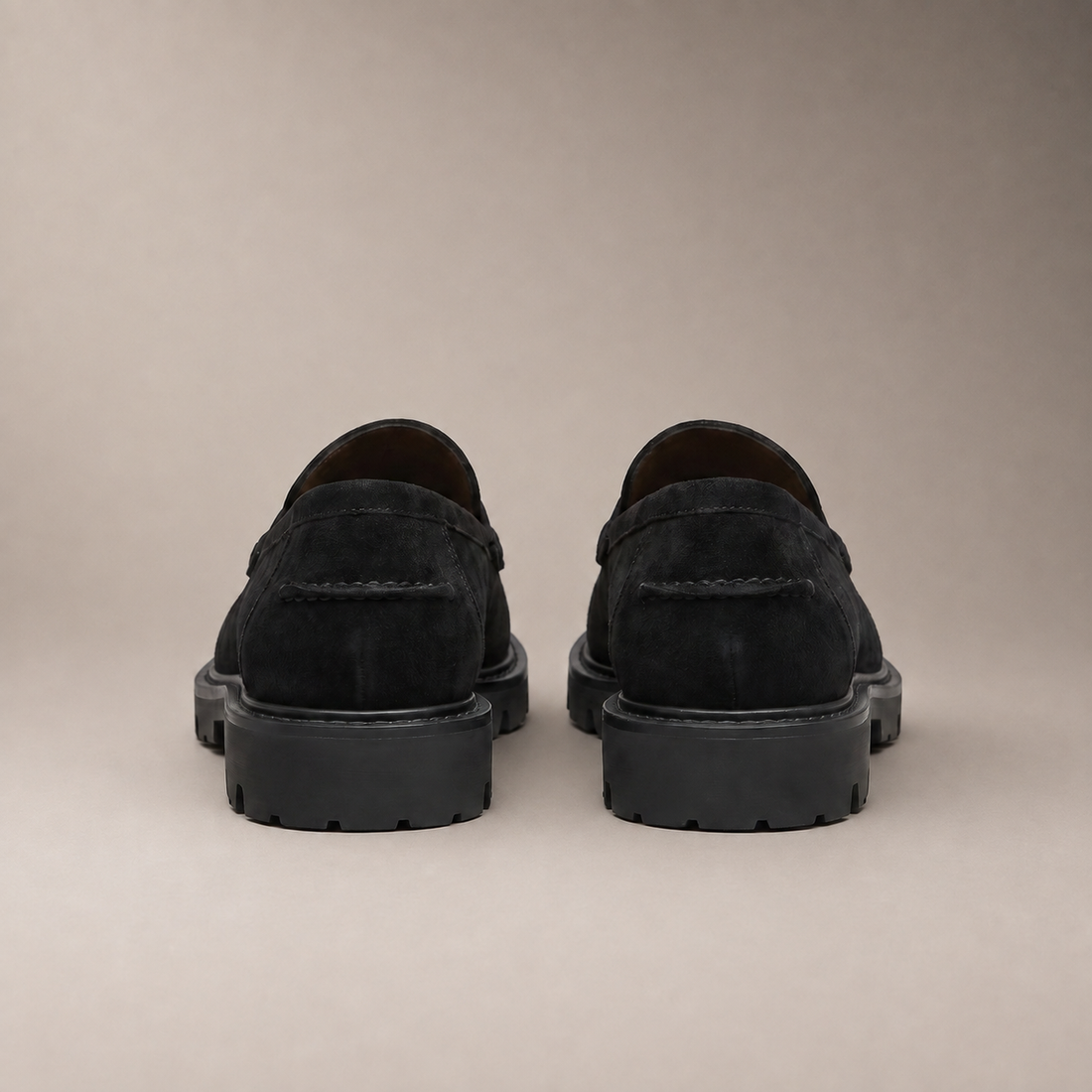 Men's Suede Chunky Sole Penny Loafers