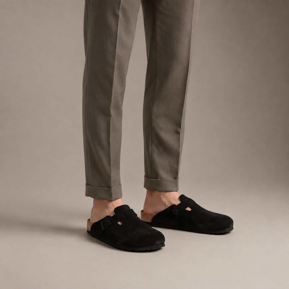 Men's Suede Clogs - Stylish Comfort Loafers