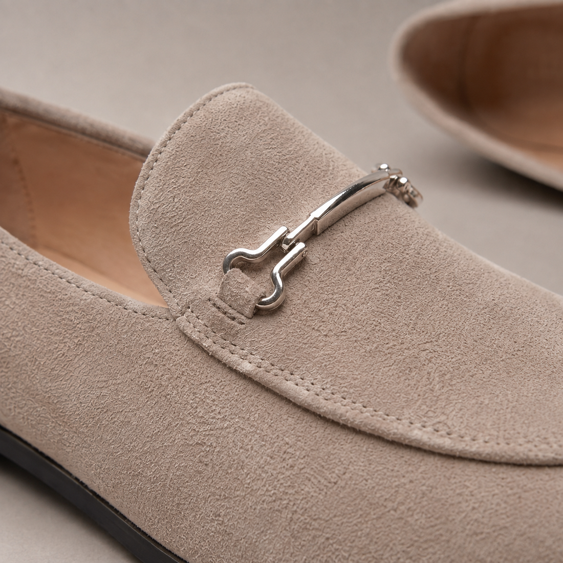 Men's Suede-Effect Horsebit Loafers