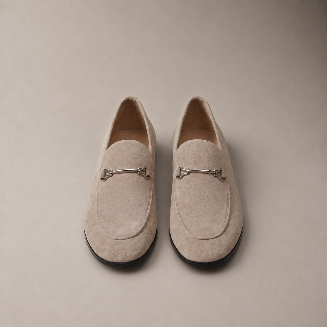 Men's Suede-Effect Horsebit Loafers