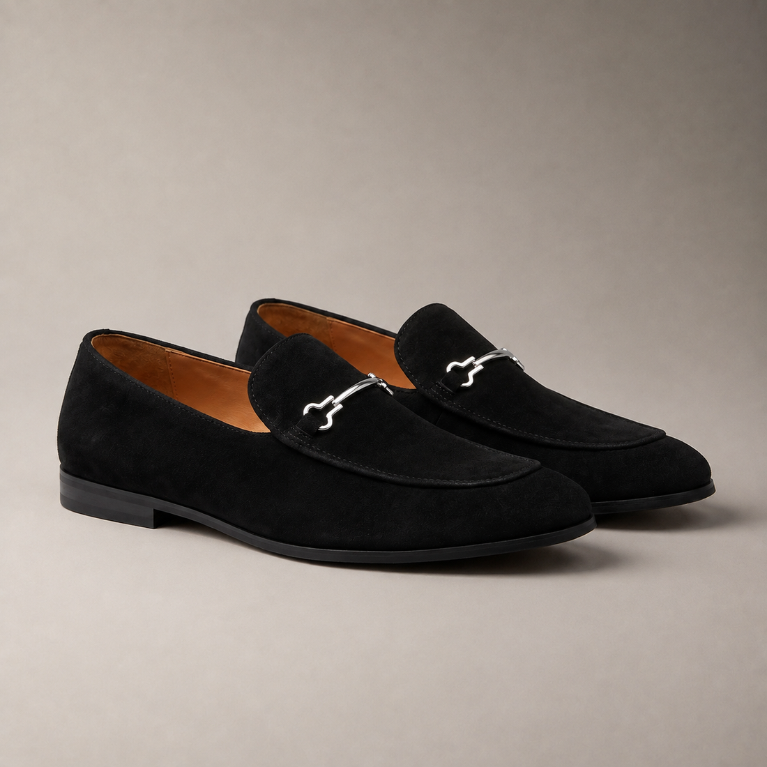 Men's Suede-Effect Horsebit Loafers