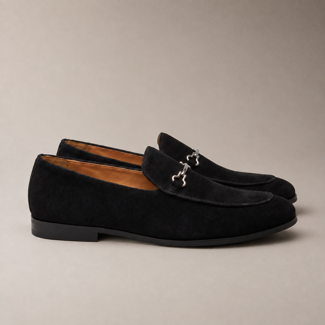 Men's Suede-Effect Horsebit Loafers