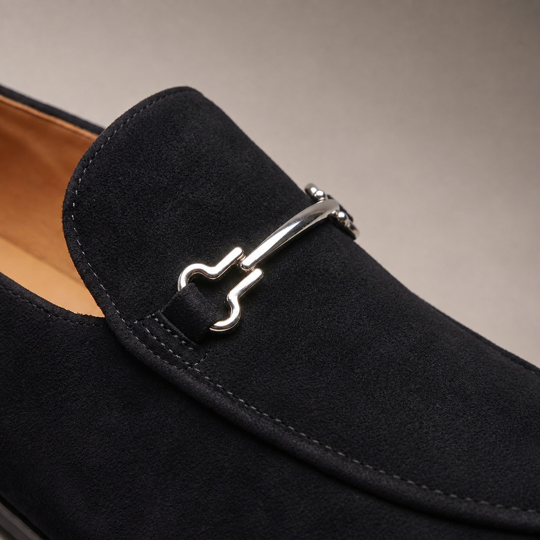 Men's Suede-Effect Horsebit Loafers