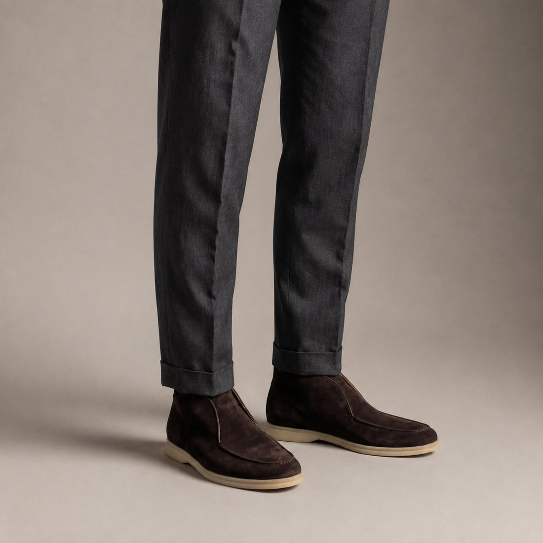 Men's Suede High Loafers
