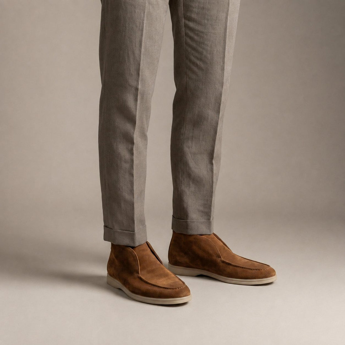 Men's Suede High Loafers