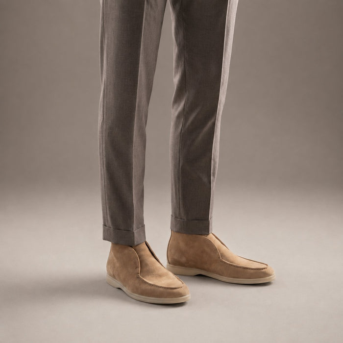 Men's Suede High Loafers