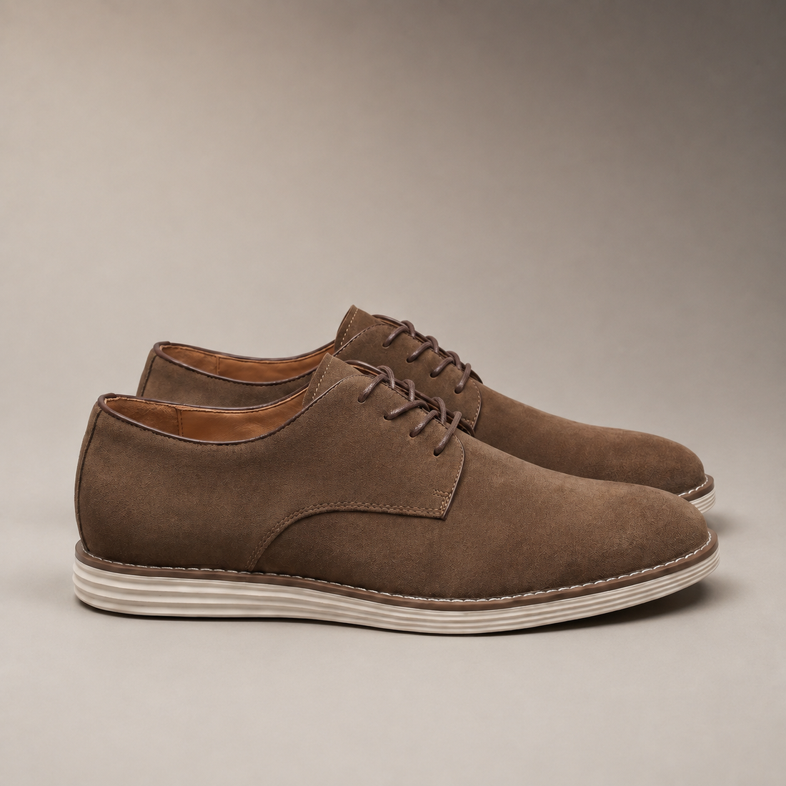 Men's Suede Lace-Up Derby Shoes