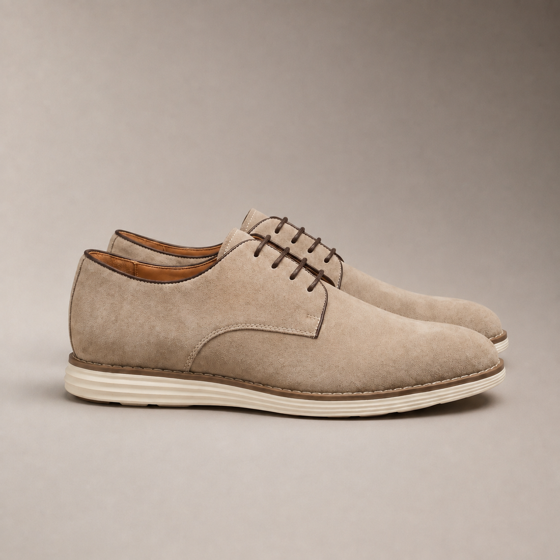 Men's Suede Lace-Up Derby Shoes