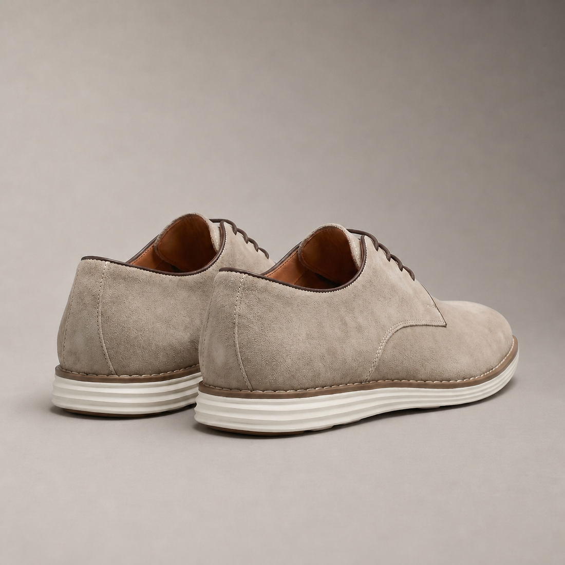 Men's Suede Lace-Up Derby Shoes