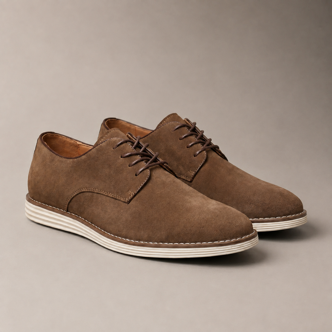 Men's Suede Lace-Up Derby Shoes