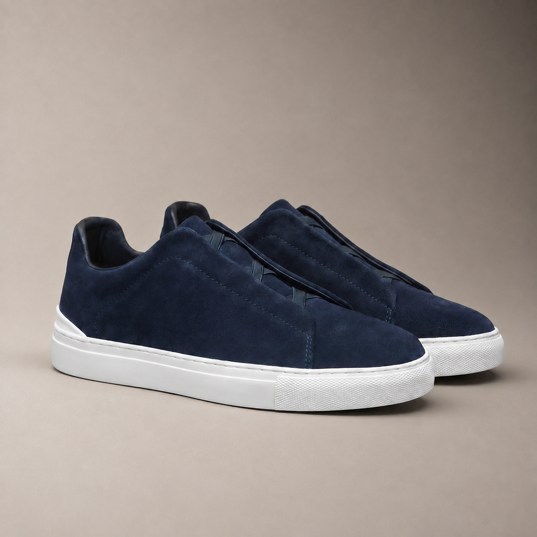 Men's Suede Leather Slip-On Trainers